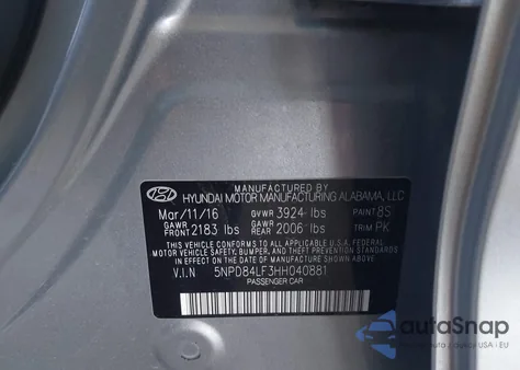 2017 Hyundai Elantra Se из США, поврежденный, VIN 5NPD84LF3HH040881